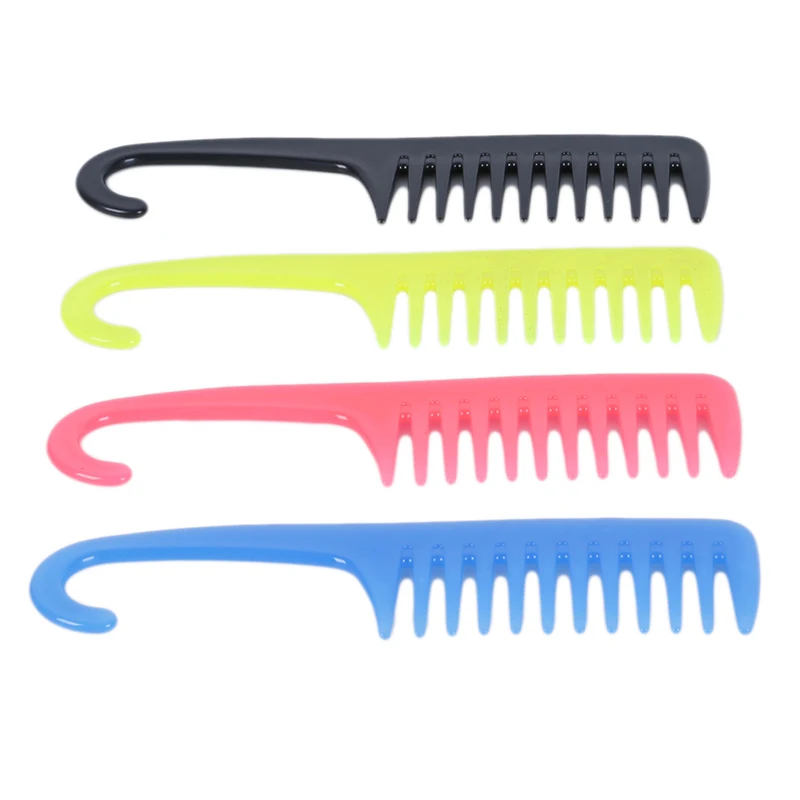 1PC Anti-Static Hair Comb Hairdressing Brushes With Hanger Shower Detangles Large Wide Tooth Professional Salon Make Up | Красота и