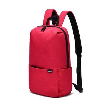 

Nylon Backpack Women Backpack Solid Color Travel Bag Large Shoulder Bag for Teenage Girl Student School Bag Bagpack Rucksack Red