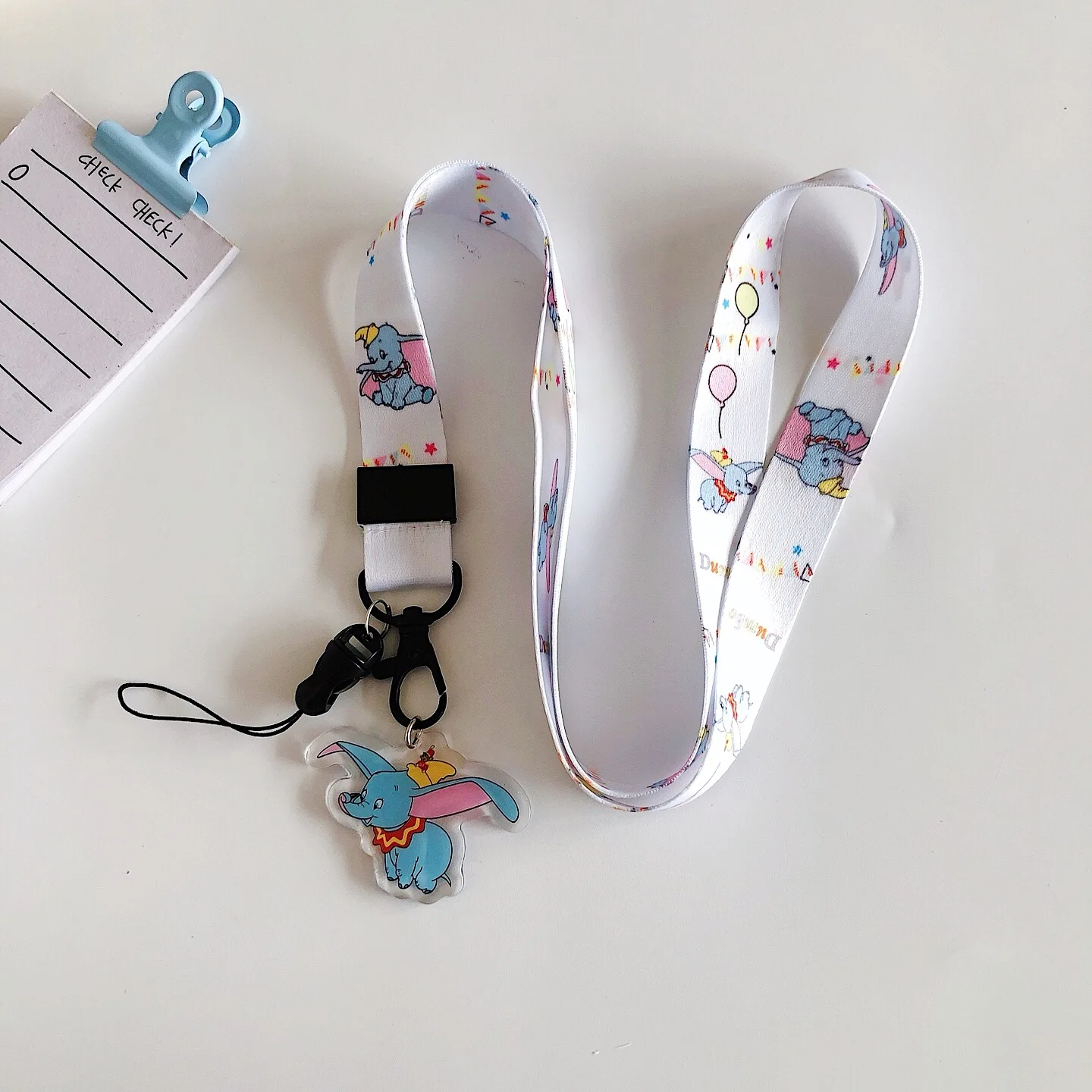 Dumbo симпатичный брелок наручный ремень ремни на шею ремешки для ключей ID карта Пропуск Тренажерный зал мобильный телефон USB DIY веревка шнур - Цвет: 02