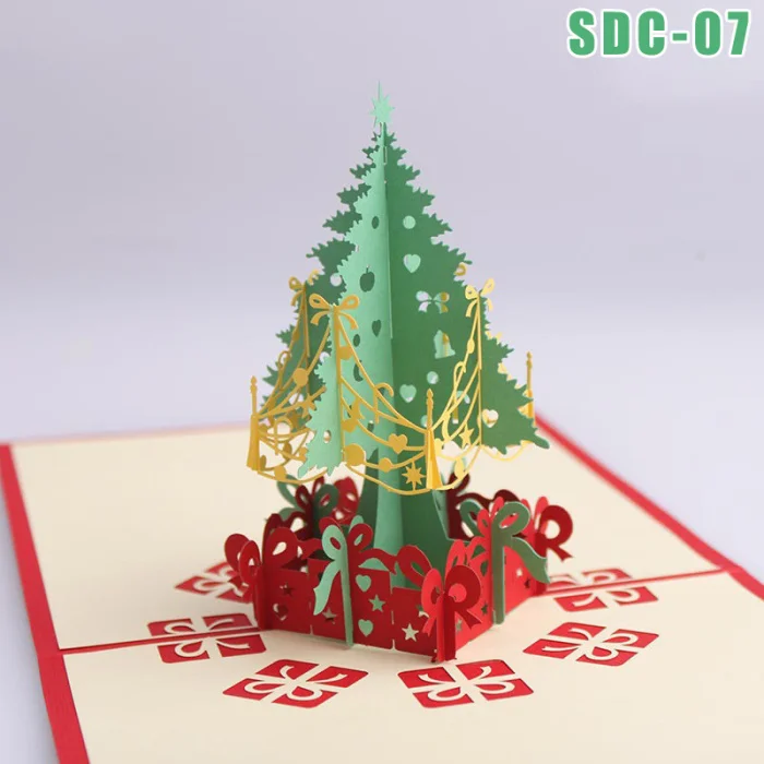 Новые 3D всплывающие поздравительные карты с конвертом почтовые карты на день рождения Рождество вечеринка Свадьба