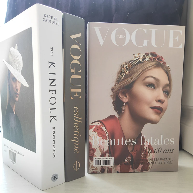 Modern Simulation Fashion Book Home Decor Club Hotel Model Room Study Soft Fake Book Decoration For