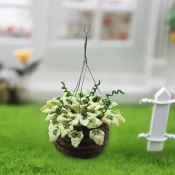 

1:12 /1:6 Dollhouse Miniature Scene Model Hanging Potted Plant Pretend Play Toy brinquedos kids toys juguetes игрушки антистресс