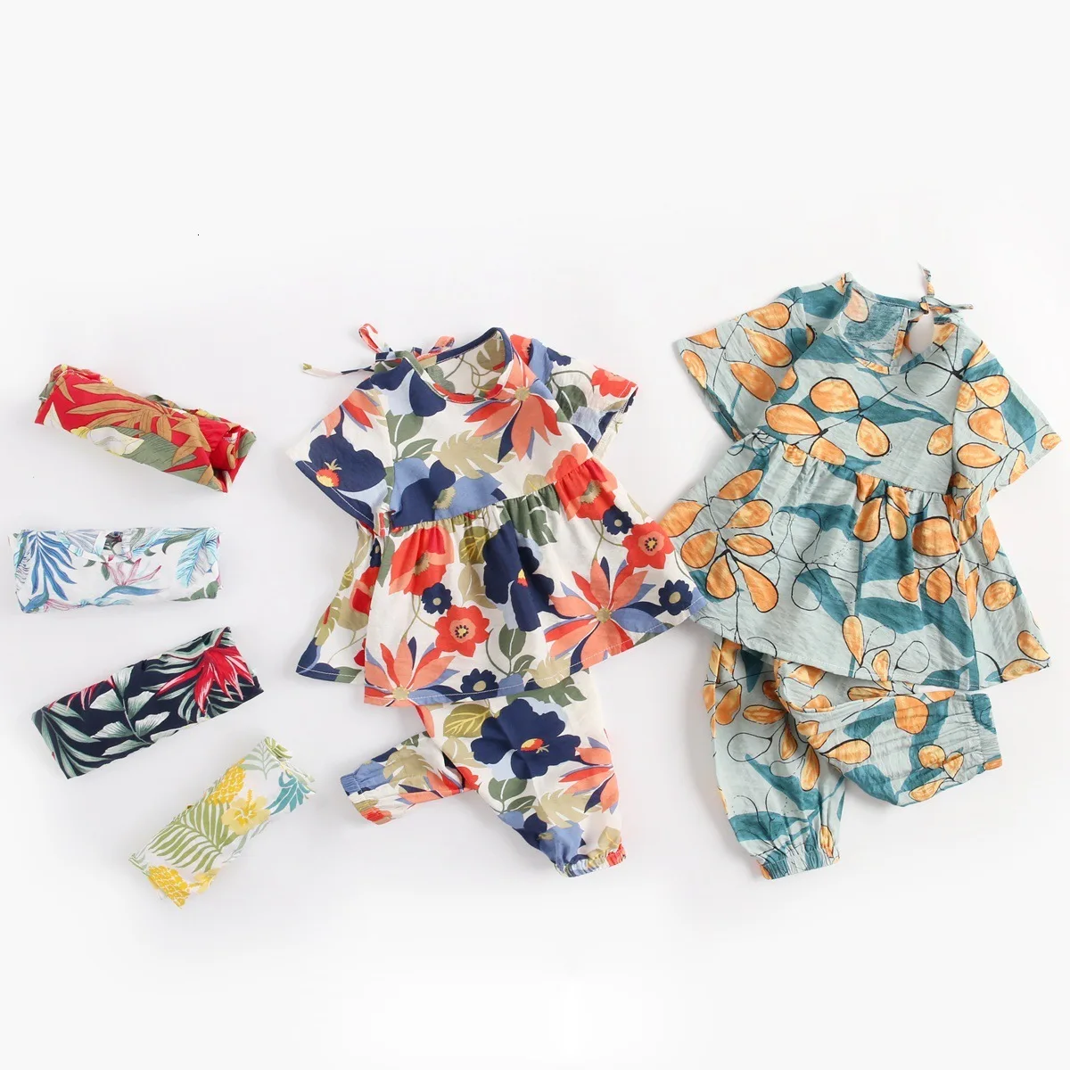 Newborn Bodysuit Outfits Baby Clothing Short Sleeve Cotton Summer New Cute Baby Girls Anti-mosquito Clothes Fashion Soboba