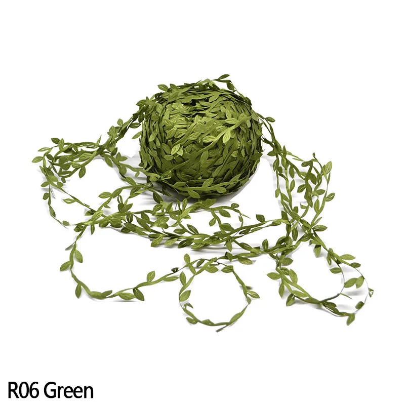 Silk Cloth Artificial Plants Vine Ivy Rattan Garland Green Leaf For Home Wedding Christmas Decor Fake Plants Bridal Accessories - Цвет: R6 green