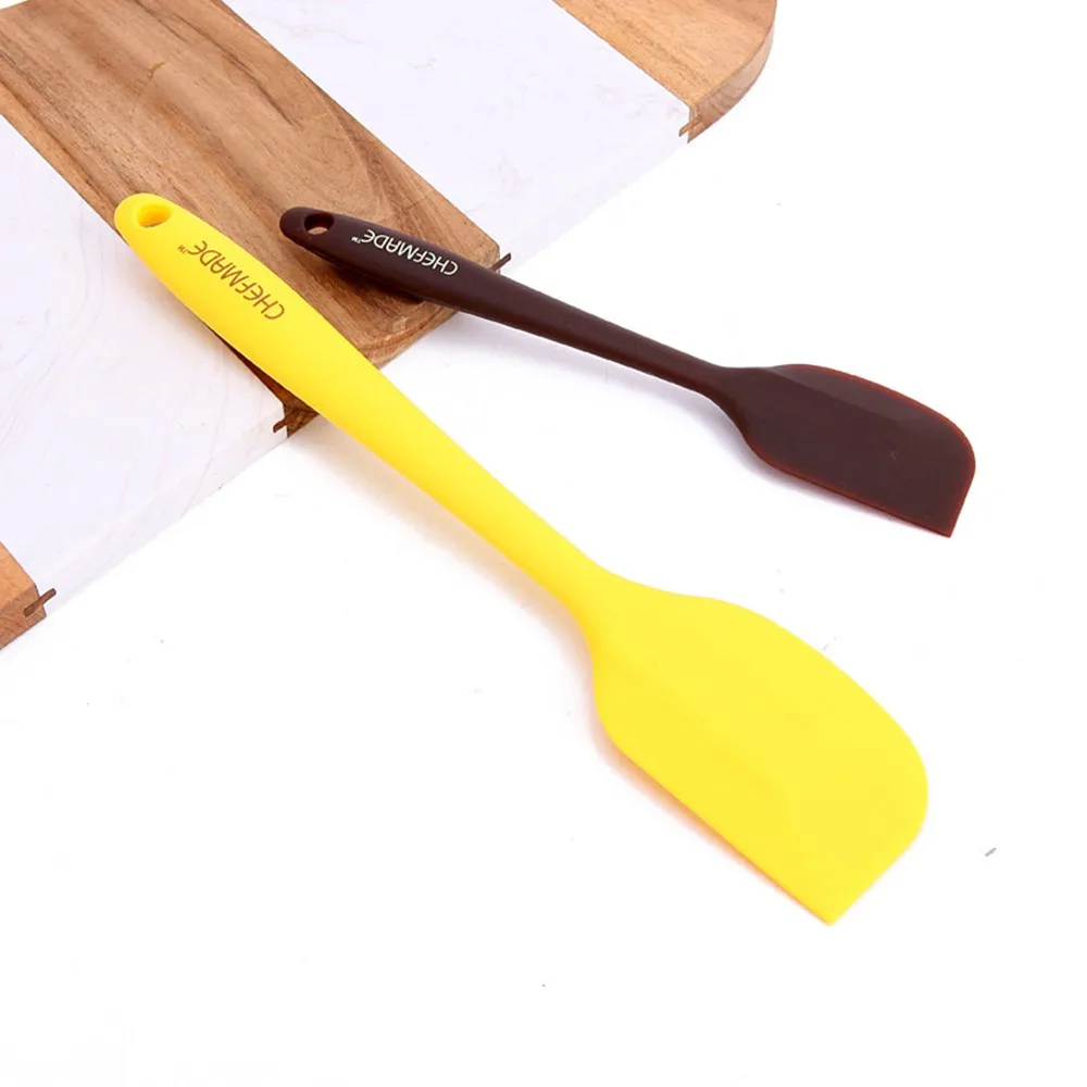 

2 Pc Heat-resistant Flexible Silicone Scraper Cake Baking Kitchen Cooking Baking Tray Baking Silicone Scraper For Home Kitchen