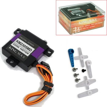 

KINGMAX 23g 5.5kg.cm KM2305MD CNC Aluminium Hulls and Structure Metal Gears Mini Wing Servo Dual Ball Bearings