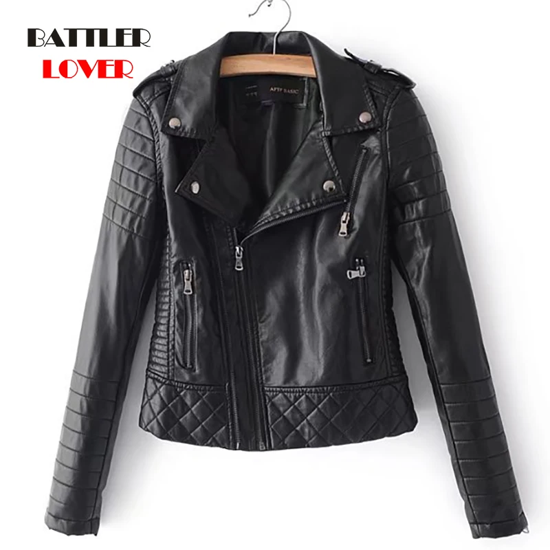 2020 New Fashion Women Spring Autumn Soft Split Leather Jackets Lady Motorcyle Zippers Biker Blue Coats Black Outerwear Hot Sale