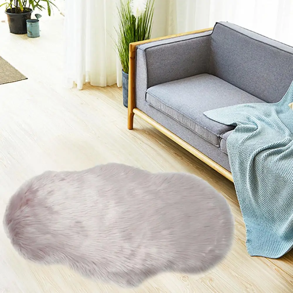 90x60 см овальные пушистые коврики Теплый Ковер моющееся сиденье коврик для дивана коврик для гостиной спальни детские коврики