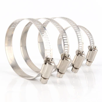 

2pcs/lot Stainless Steel 304 Worm Drive Hose Clamp Fuel Pipe Tube Clips Irrigation Pipe Hoop Fixed Water Pipe Hose Fastener