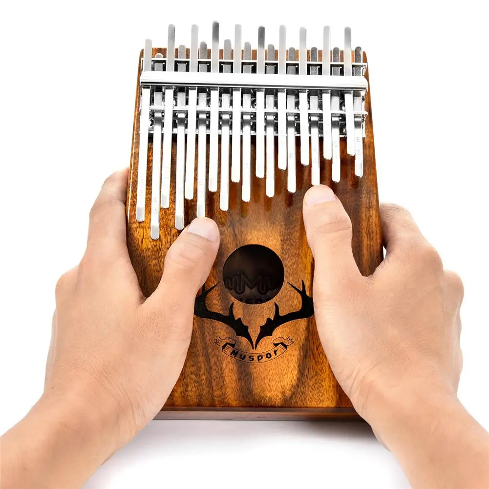 Muspor 20 клавиш Kalimba Mbira двойной слой большого пальца пианино клавиатура акации деревянный музыкальный инструмент с обучающей книгой Мелодия молоток