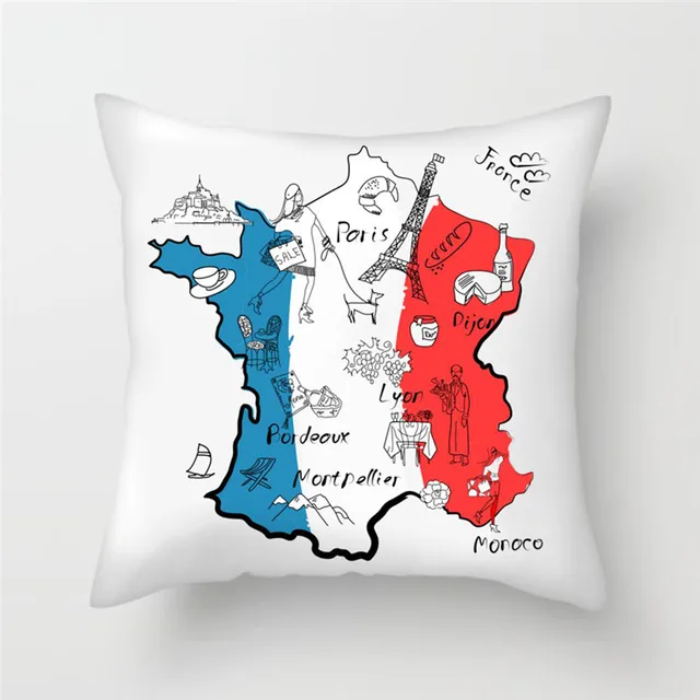 Fuwatacchi National Flags Cushion Cover England USA French National Flags  Throw Pillows Case Home Sofa Decorative Pillows Cover|Cushion Cover| -  AliExpress