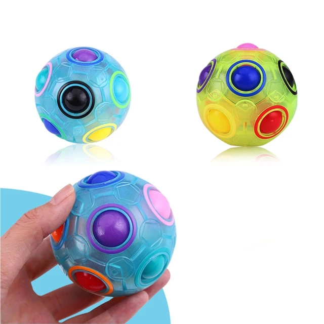 Fidget Puzzle Ball Sensory Toy Brain Game Interactive Anti-Stress Toy for stress Relief Mini Gyro Football for Autism D5QA 1