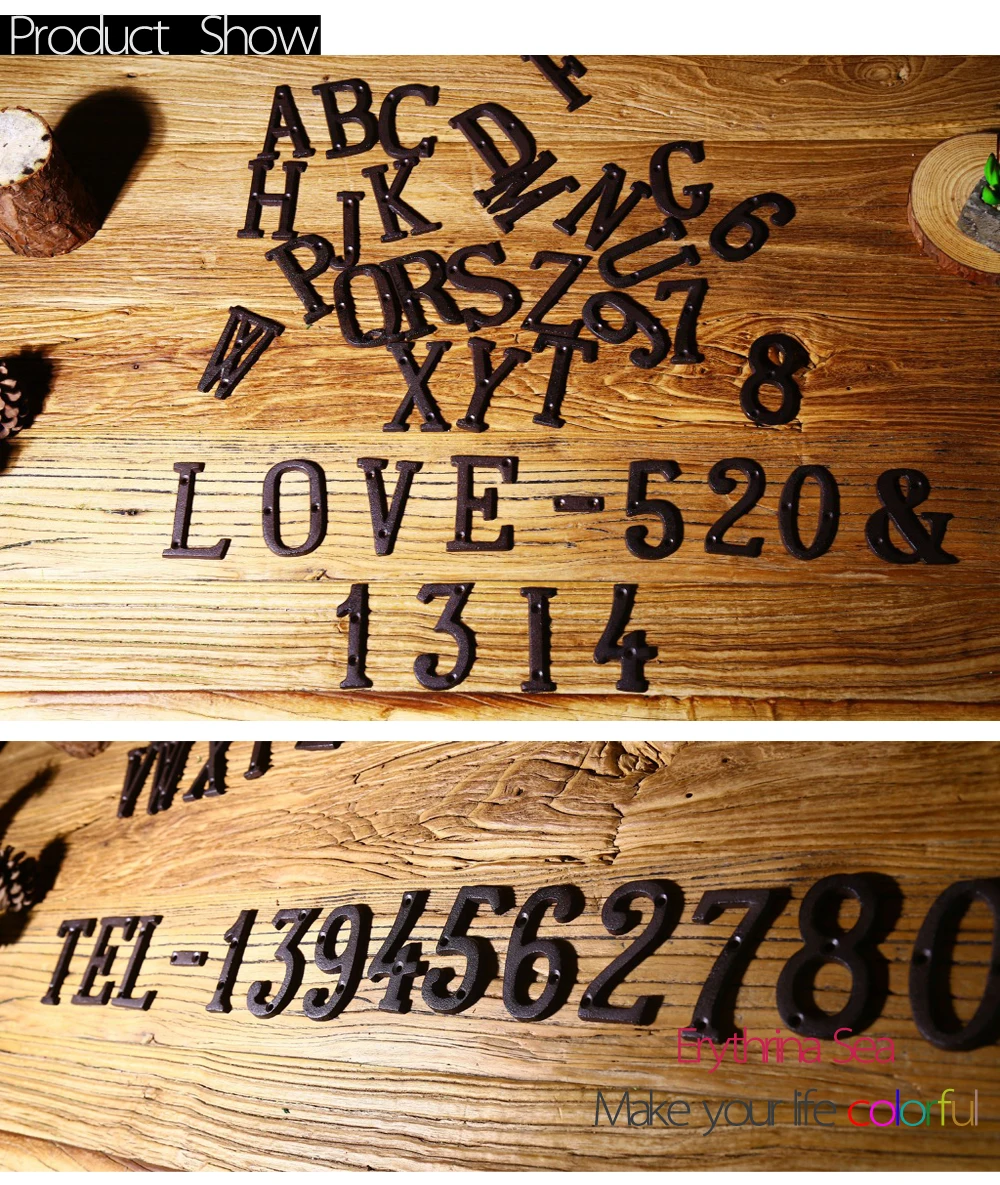1 шт. 8 см черные металлические буквы Английский алфавит и арабские цифры DIY домашний декор номер дома семейный брак кортшип украшения