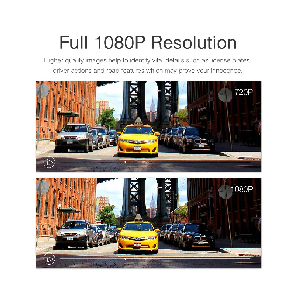 Автомобильный видеорегистратор Full HD 1080P с ночным видением для автомобилей