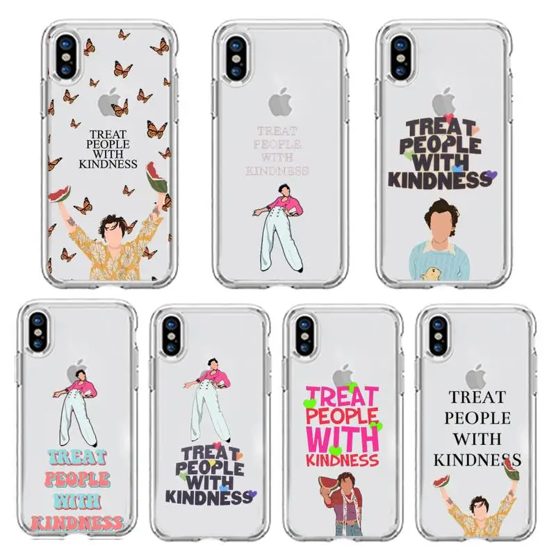 

treat people with kindness Phone Case Transparent soft For iphone 5 5s 5c se 6 6s 7 8 11 12 plus mini x xs xr pro max