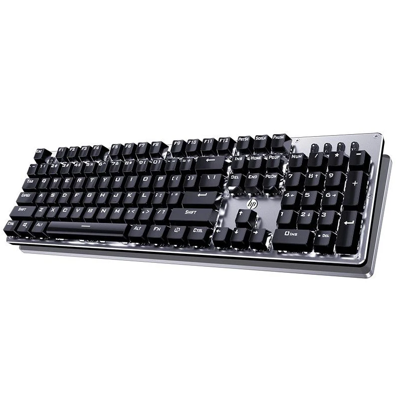 Hp клавиатура с подсветкой 104 клавиш цветная клавиатура с подсветкой GK100 N клавишная наклонная Клавиатура коричневый переключатель для геймерского компьютера