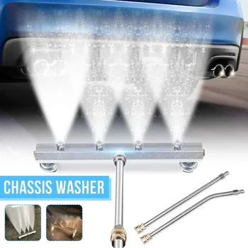 

High Pressure Car Washer 4 Spray Nozzle Car Under Body Chassis Cleaner Road Floor Washer Home Cleaning Tool with 70cm Extend Rod