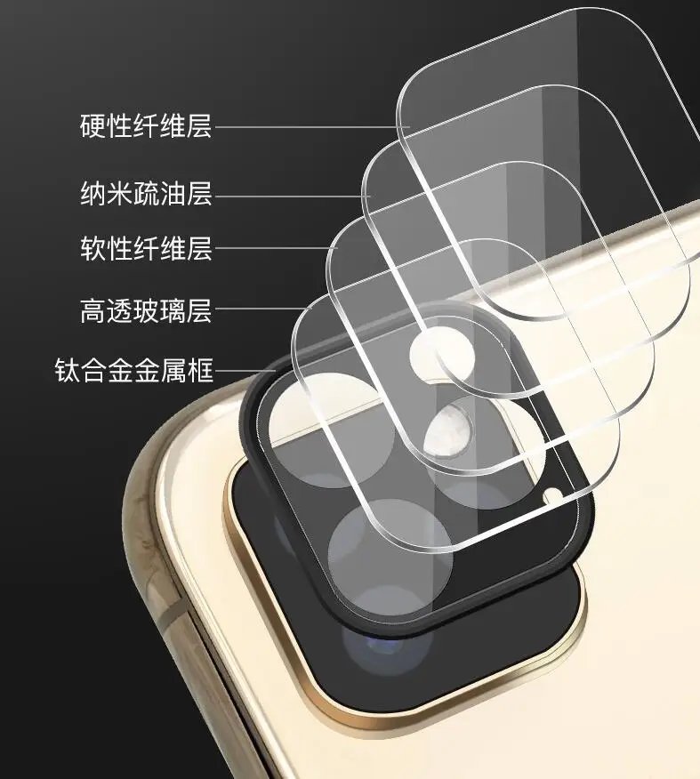 2 шт./лот защита объектива для iPhone 11, для iPhone 11Pro и 11 Pro Max 3D пленка для объектива