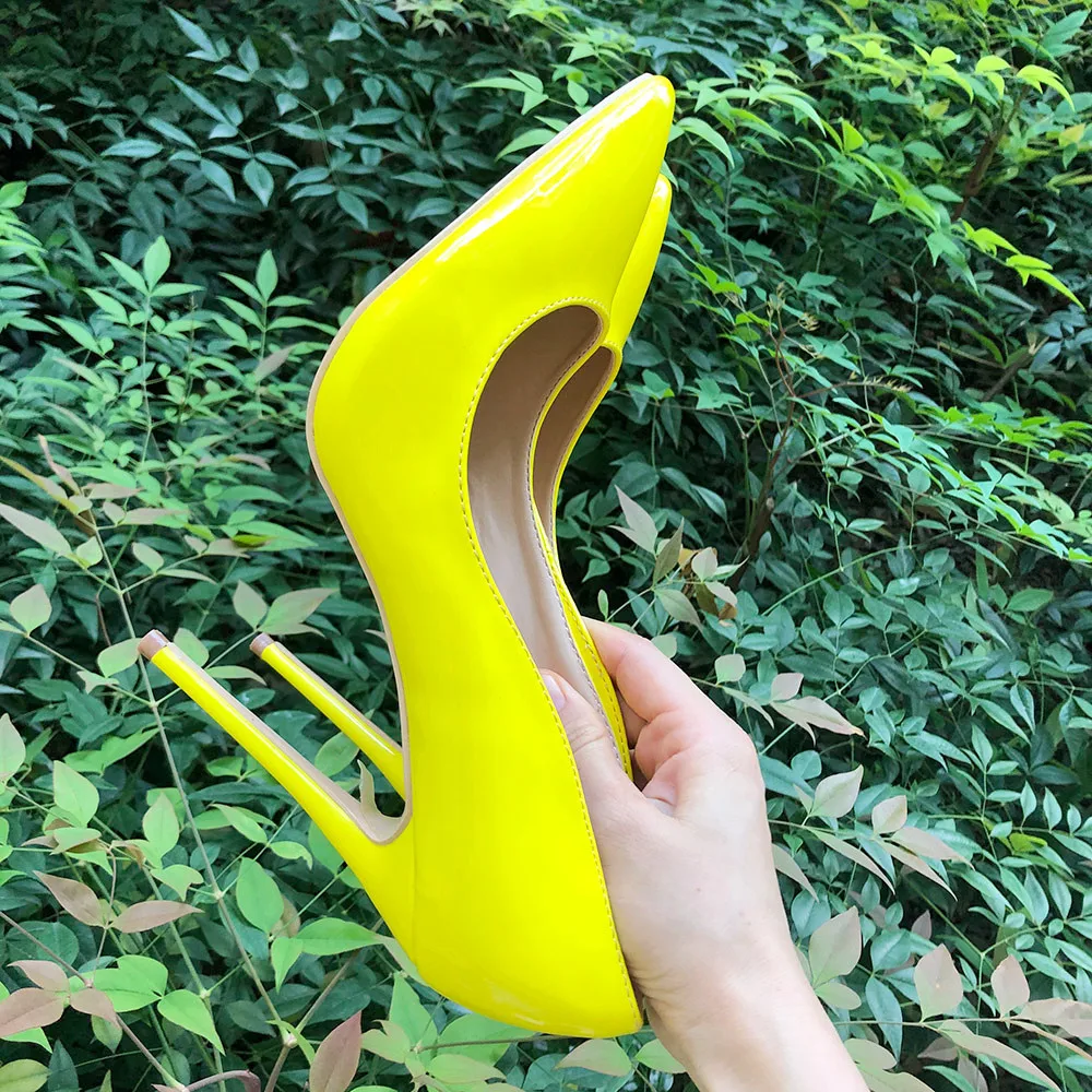 Strappy Heel with Ankle Strap (Yellow)