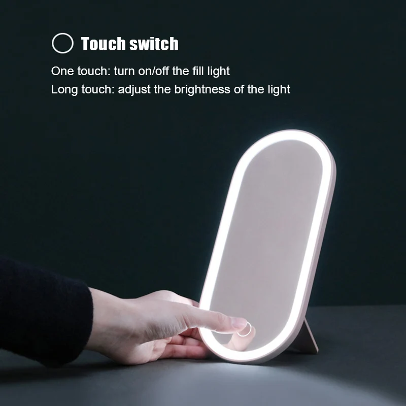 

Portable Makeup Case Cosmetic Organizer Storage Box with Led Lighted Mirror for Travel VJ-Drop