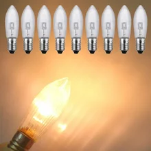 

10Pcs/Bag E10 LED Replacement Lamp Bulb Candle Light Bulb 10-55V AC Bulbs Vintage Edison Lamp for Bathroom Kitchen Home Decor