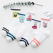 Женские модные короткие носки женские Харадзюку с милым рисунком, хипстерские короткие забавные женские носки