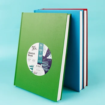 

A4 220 Sheets Sketchbook for Drawing Pad High Quality Professional Watercolors Paper Hard Surface Sketchbook Artist Art Supplies