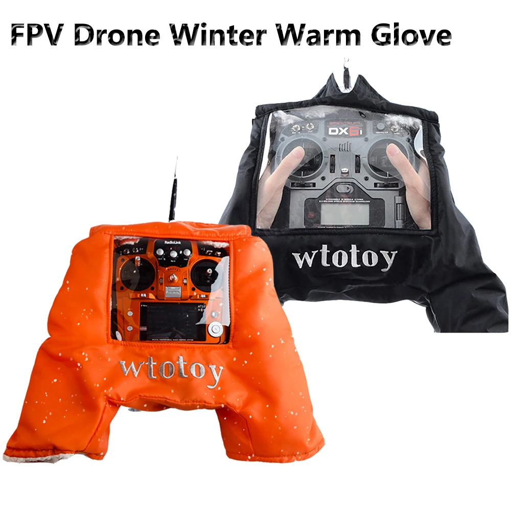FPV Drone Winter Warm Glove Cold Air Shield Hood Hand Warmer Gloves Anti-Wind Warmers for RC Futaba 14SG Radiolink AT9 AT10 | Игрушки и