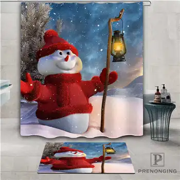 

Custom christmas (1) Waterproof Shower Curtain Doormat Home Bath Bathroom Polyester Fabric Multi Sizes#2019-1-06-25