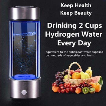 

400ML 3Mins Hydrogen-Rich Water Cup Lonizer Alkaline Maker Rechargeable US