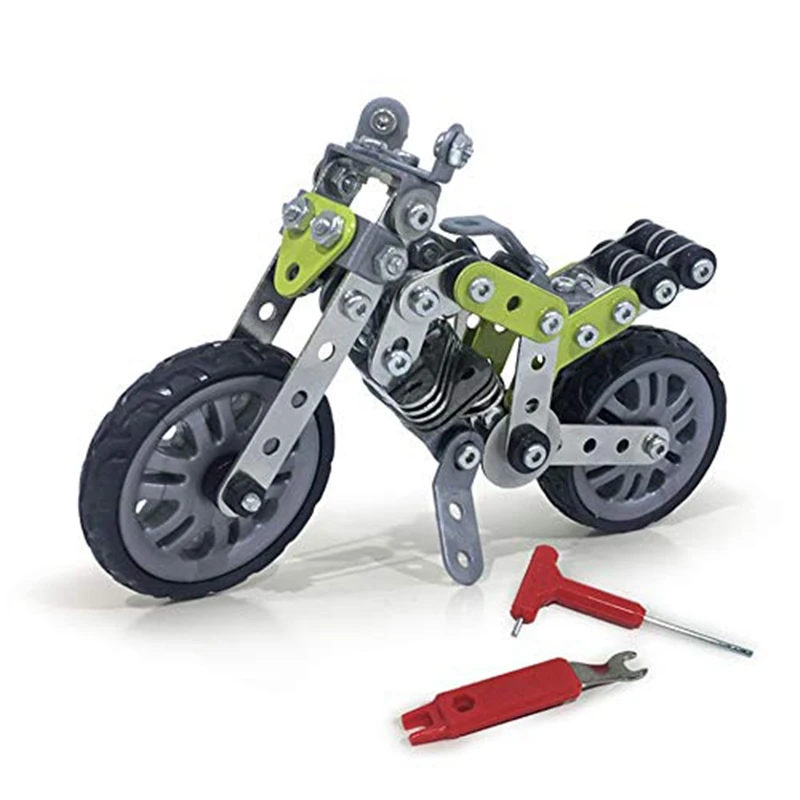 

DIY Motorcycle Building Blocks Set Stainless Steel Street Motorcycle Model Gift Kids Toy 188Pcs
