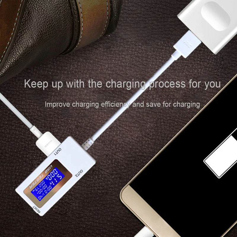 10 в 1 ЖК тестер USB 4 30 5A ток детектор напряжения для huawei Oppo мобильный телефон