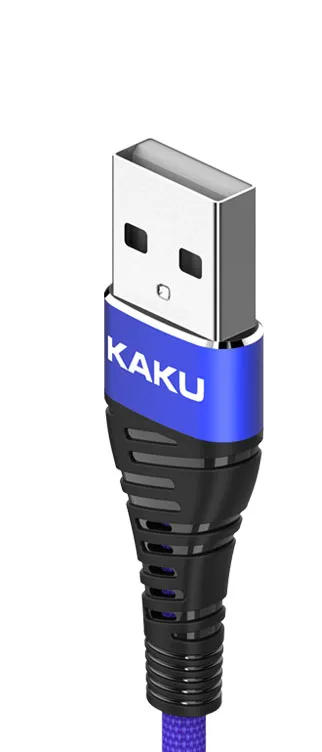 Синий KAKU usb micro кабель быстрая замена для xiaomi Redmi Note 5 Pro 4 Micro USB кабель для зарядки и передачи данных для samsung S7 устройство для мобильного телефона - Цвет: Синий