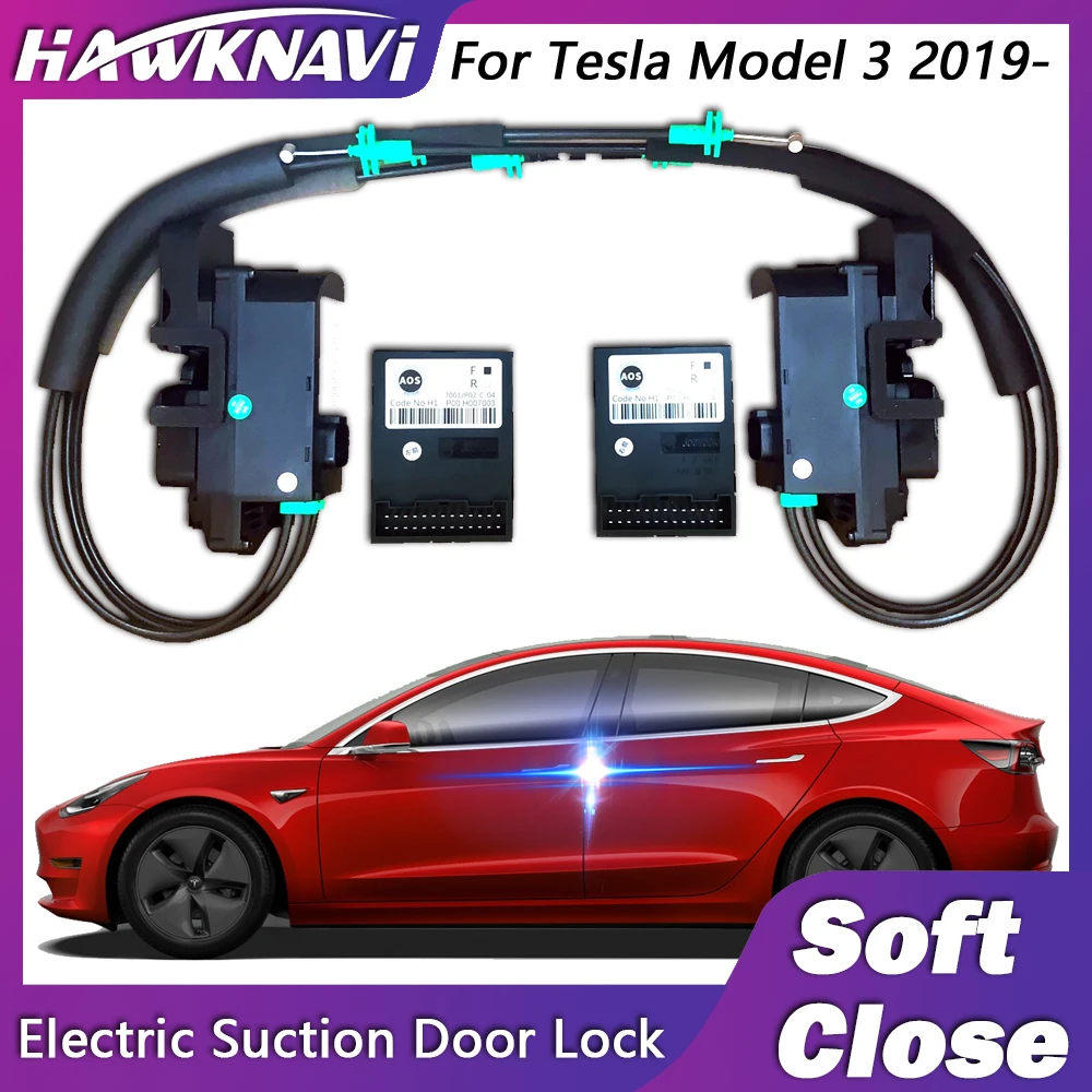 

Smart Electric Suncion Door Lock for Tesla Model 3 Y 2019- Auto Soft Close Super Silence Anti Pinch Car Vehicle Door