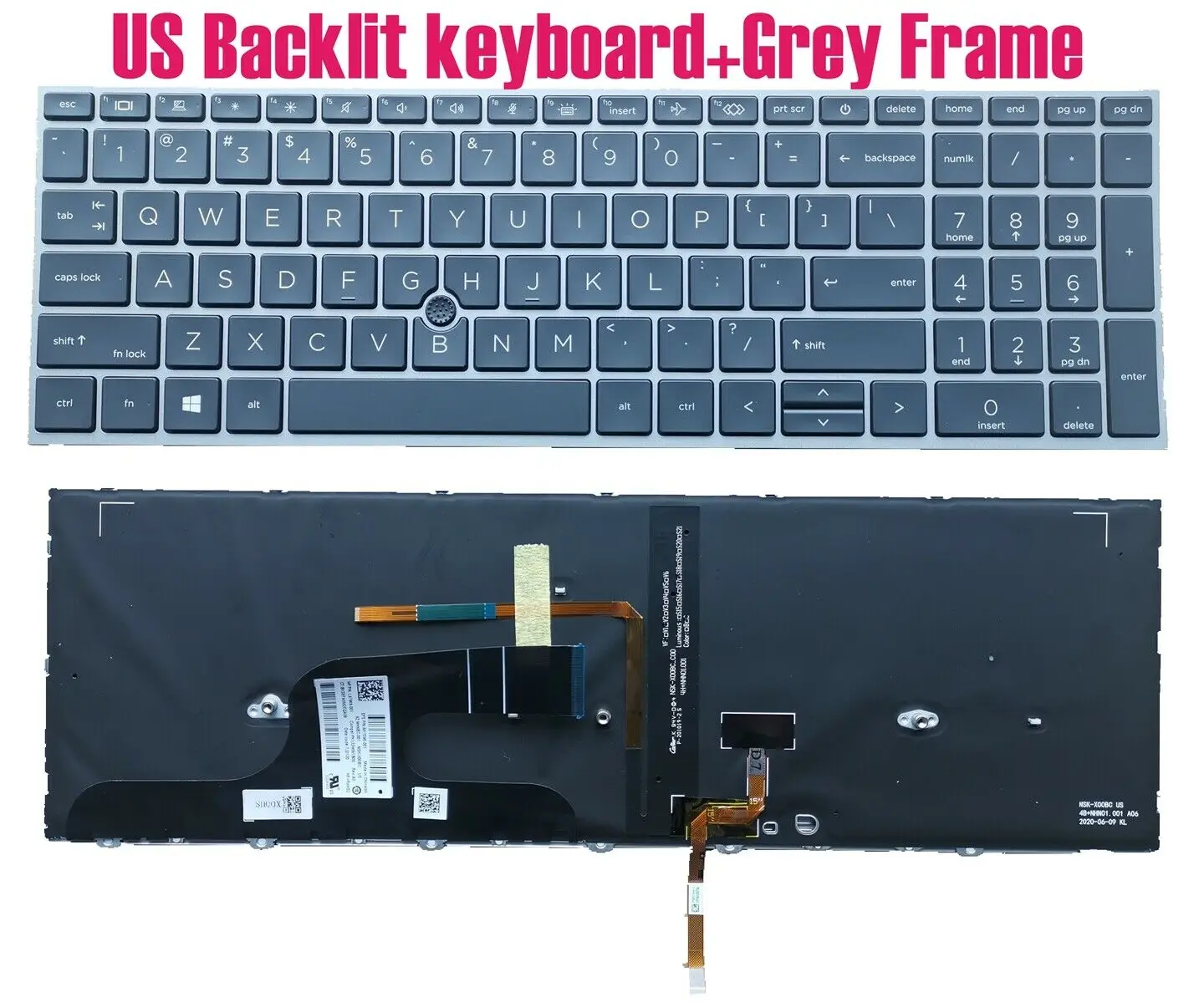 USBacklitkeyboardforHPZBookFury15G7MobileWorkstationM17095