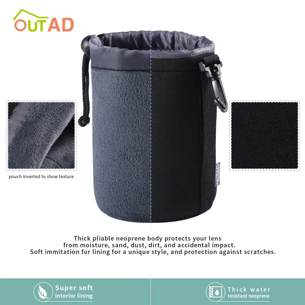 4 шт) S/M/L/XL OUTAD толстый защитный Неопреновый Чехол Набор для DSLR объектива камеры для Canon для Nikon для Pentax для sony