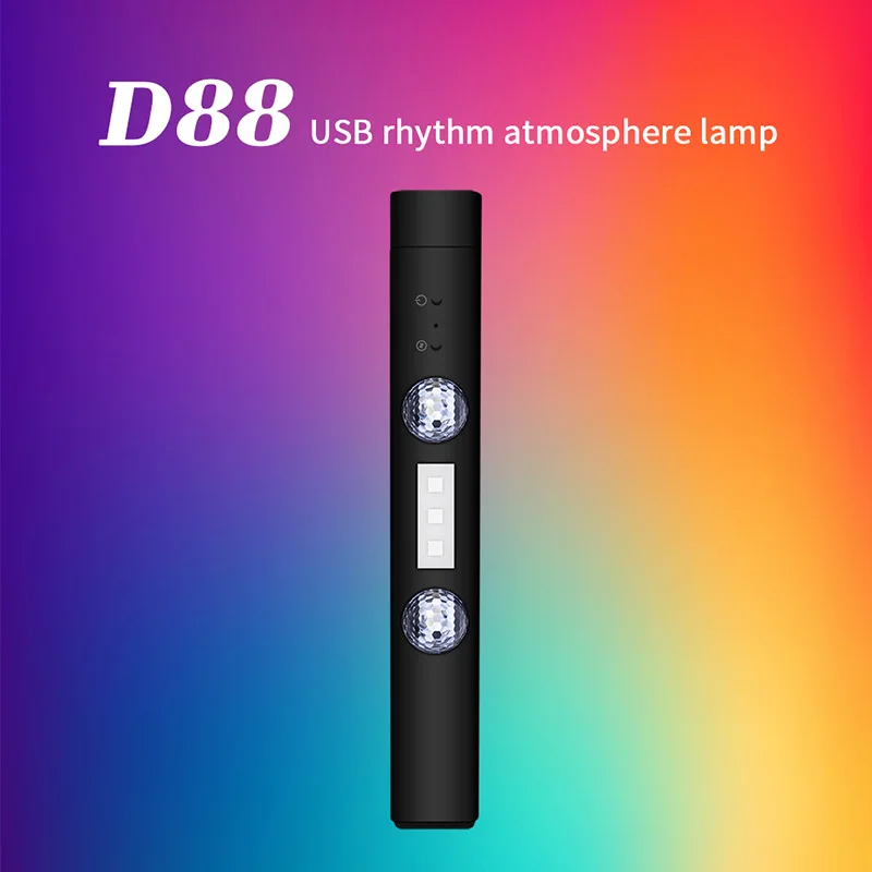 Car LED RGB Interior Atmosphere Light USB 5V Sound Control Wireless Roof Star Light Multiple Modes Auto Decorative Ambient