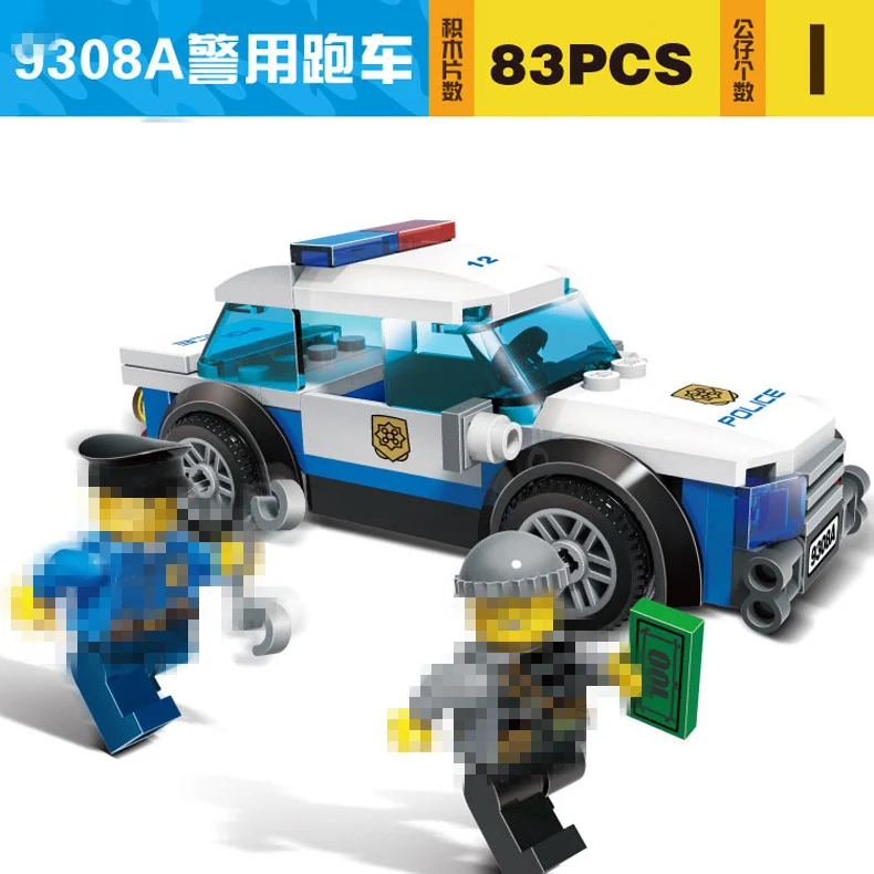 83 шт. Детский конструктор полиция|compatible with lego|brick buildingbuilding blocks |