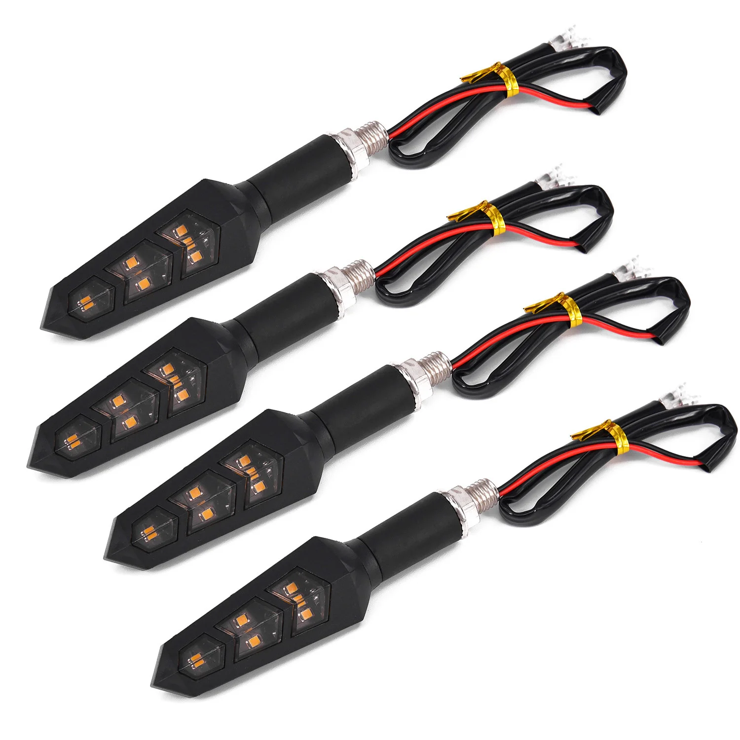 4* 6LED 12V мотоцикл Скутер поворотник Индикатор Поворотная лампа Янтарный Горячий