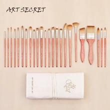 Artsecret 2281 24 pçs conjunto de arte pincéis aquarela artística com caixa de lápis para acrílico e pintura a óleo desenho