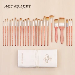 ArtSecret 2281 24PCS Art Set Watercolor Brushes Artistic With Pencil Case For Acrylic And Oil Painting Drawing