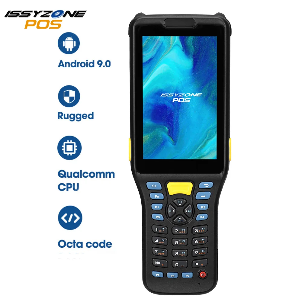 

Issyzonepos Rugged Warehouses Android 9.0 Scanner Handheld PDA 2D Honeywell Barcode Reader Inventory Management Data Collector