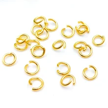Mibrow, 100 шт./лот, розовое золото, 4 мм, 5 мм, нержавеющая сталь, прыгающие кольца, раздельные кольца для рукоделия, аксессуары для изготовления ювелирных изделий