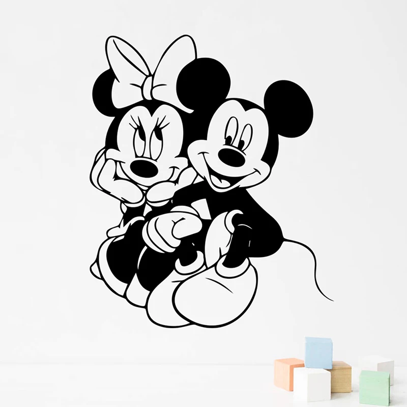 Disney Cartoon Mickey Mouse Wall Sticker For kids Room Decoration Stickers Vinyl Home Decor Wall Decals Removable Art Wallpaper