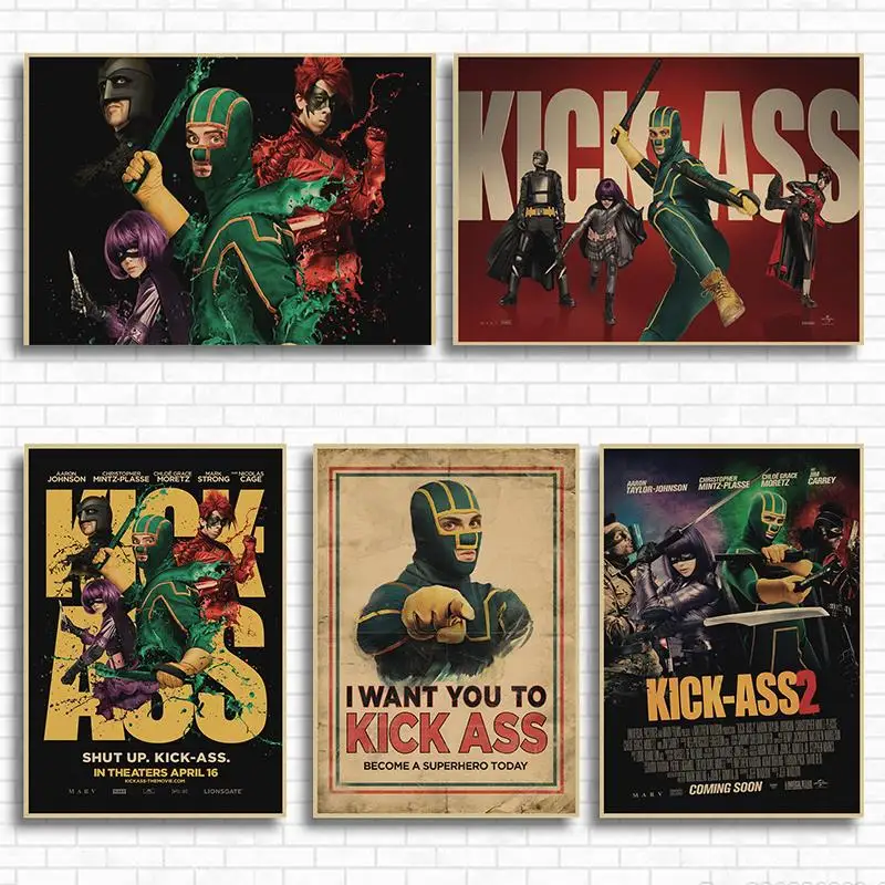 Плакаты с кинофильмом Kick ass плакаты наклейки ретро крафт-бумага декоративная