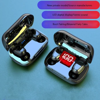 

Bluetooth 5.0 TWS Earphones 2200mAh Charging Box Wireless Headphone 9D Stereo Sports Waterproof Earbuds Headsets With Microphone