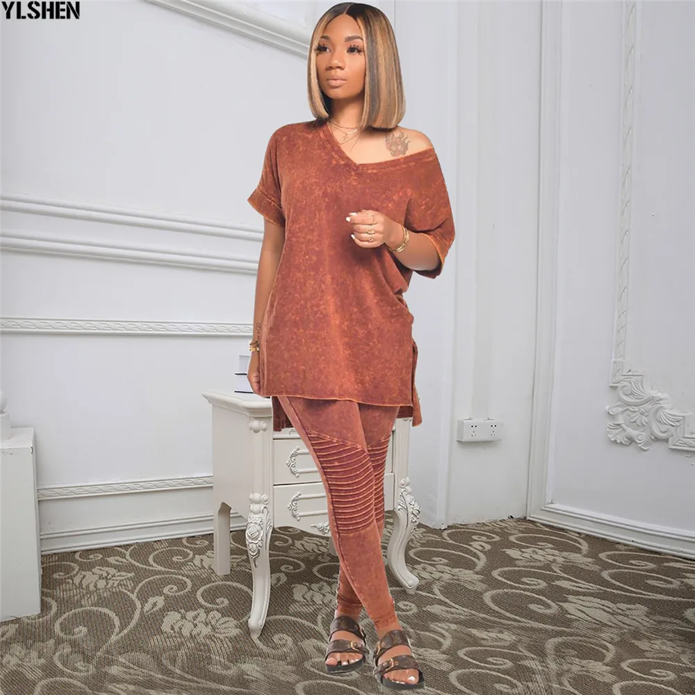 Two Piece Set Women 2020 Fashion Clothes African Dresses for Women Dashiki Dress Tops and Bodycon Pants 2 Piece Sets Outfits 02
