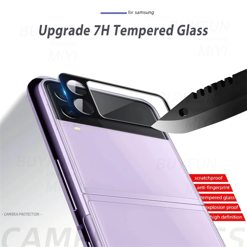 3D Full Cover Camera Lens Protector Glass For Samsung Galaxy Z Flip3 5G Flip 3 Case Camera Protect Funda On Sumsung ZFlip3 Coque samsung z flip3 case