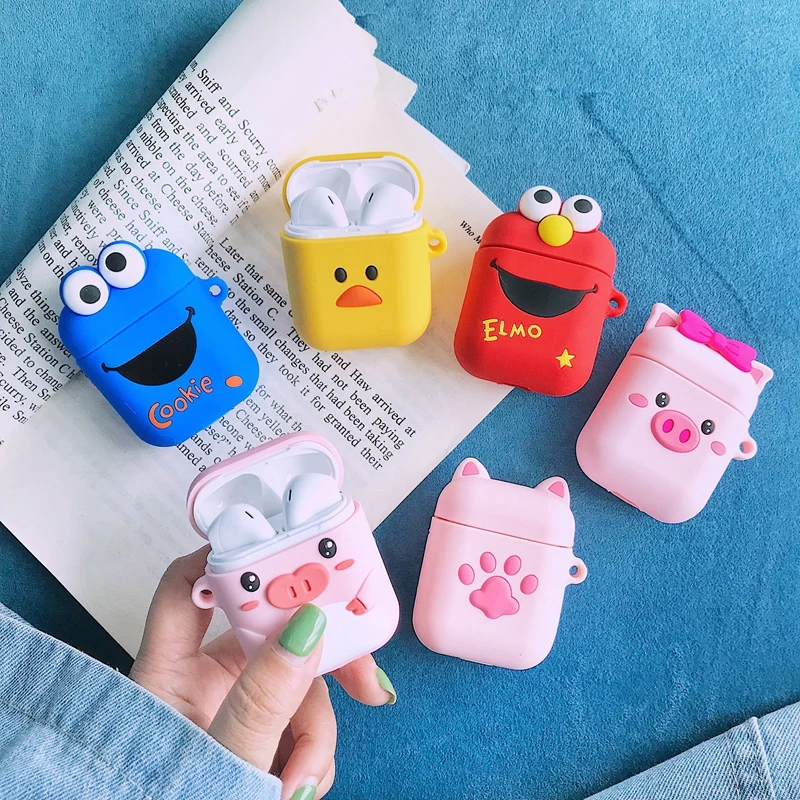 

Wholesale for AirPods Case Cute Cartoon Pattern Bluetooth Wireless Earphone Cases for Air Pods 2 Accessories Charging Box