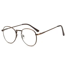 Новинка октября, металлическая большая коробка, Harajuku, круглые очки для чтения, модные, повседневные, без градусов, очки для чтения, литературные, классические очки